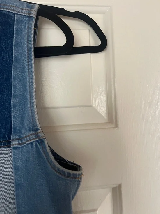 Wrangler Two-Tone Patchwork Denim Vest in Blue - Picture 7 of 8